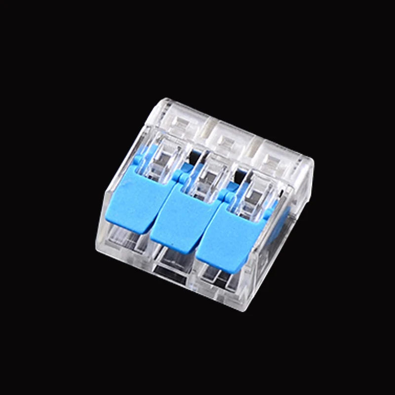 SJ-413-Blue 30-100) шт/лот мини быстрый соединитель проводов Универсальный электрический кабель соединитель Push-in проводник клеммный блок 221-412 221-413 221 - Цвет: SJ-413-Blue