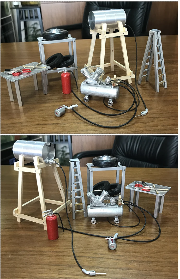 1:18 высокое моделирование DIY бутик модель автомобиля ремонт сайт Набор Модель Ремонт магазин аксессуары Лифт обслуживание завод без автомобиля