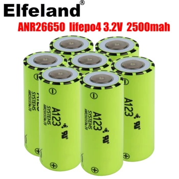 

Elfeland Original A123 26650 Battery ANR26650M1B 3.2V 2500mah 30C 70A rechargeable Lithium iron phosphate power Batteries