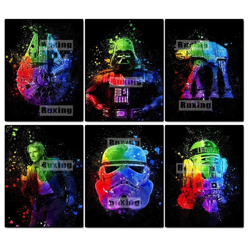 

Full Square/Round 5D DIY Diamond Painting Cartoon Color Star & war Rhinestones Cross Stitch Diamond Embroidery Mosaic Pattern