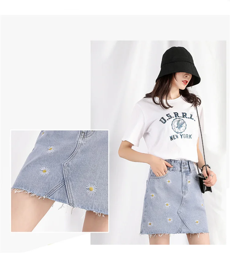 maxi skirts for women Woman 2021 Summer Skirts Womens Harajuku Sexy A-line Woman Jeans Short Skirt High Waist Denim Skirt Jean Korean Fashion Clothing tennis skirt outfits