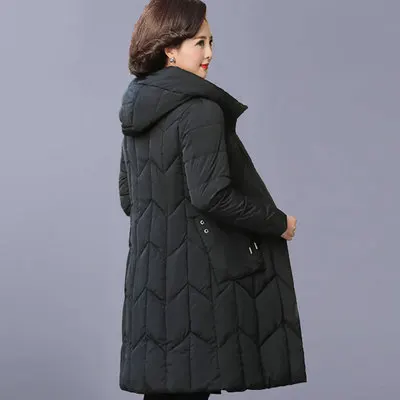 Женские пальто и куртки размера плюс 6xl, зимние теплые тонкие толстые длинные парки с капюшоном из искусственного меха, зимняя одежда, Женская куртка-пузырь, пальто - Цвет: black