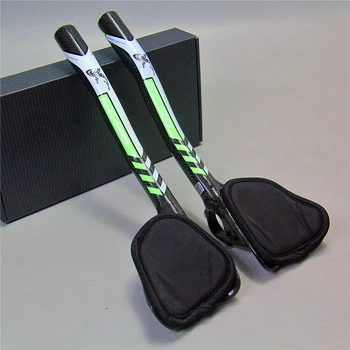 

1 pair Handlebars MTB Mountain Bike bicycle TT Carbon fiber Ultra light 31.8MM