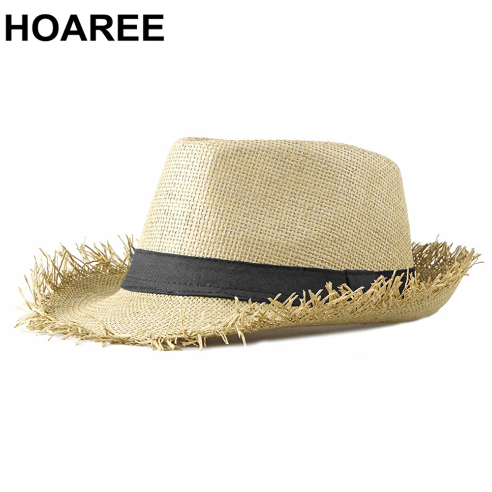 HOAREE Beach Hat Men Summer Panama Cap 