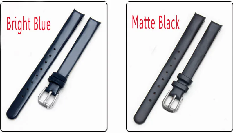 Ремешок для часов BRETA, кожаный ремешок для часов CK, ремешок K43231 K43232 K43236, 10 мм, черный, белый, дуговой ремешок