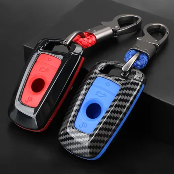

LEEPEE Car Key Case Cover With keychain 1Set For BMW 1 2 3 4 5 6 7 Series X1 X3 X4 X5 X6 F30 F34 F10 F07 F20 G30 F15 F16