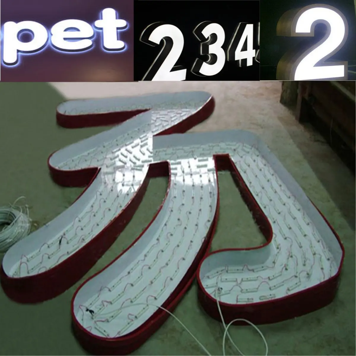 80PCS 5 Colors SMD5050 LED Module Store Strip Light Front Window Lamp + Power Supply + Remote DC12V