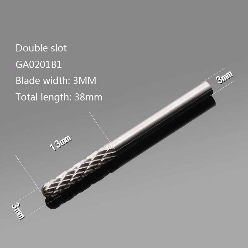 Grinding Milling Cutter Hss Rotary Drill Bit Files Burr Drill Bits Rasp Electric Grinder Accessories for Metal Engraving - Цвет: Double groove 3mm