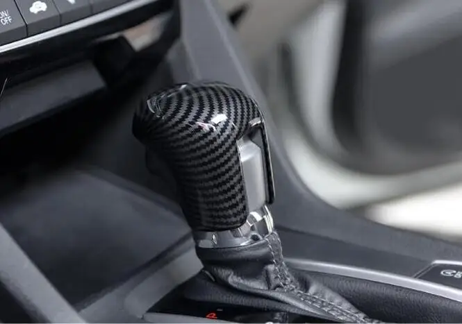 Для Honda civic 10 поколение модифицированный Карбон волокно зерна центр переключения передач Панель рычаг переключения головы декоративная крышка