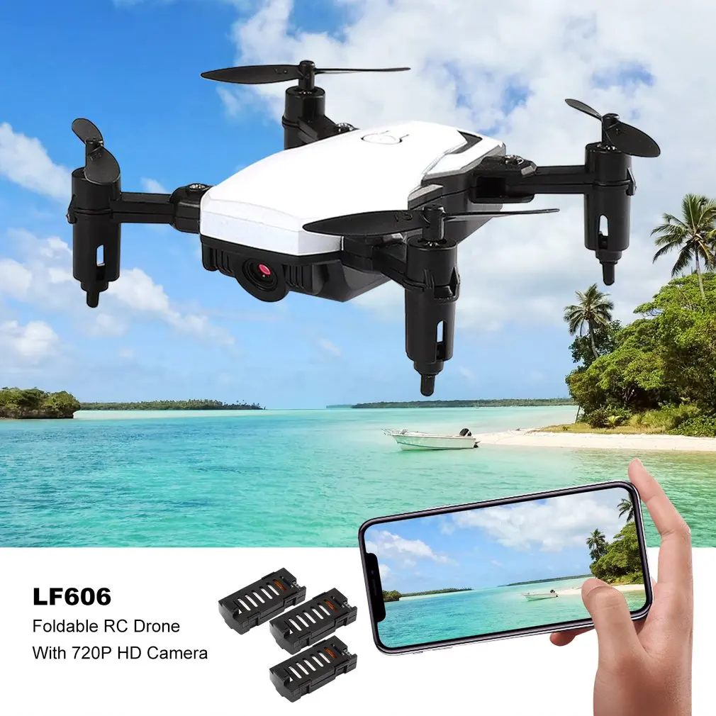 LF606 мини Радиоуправляемый Дрон 3 батареи с камерой 720P FPV Квадрокоптер складной Радиоуправляемый Дрон HD удержание высоты мини радиоуправляемые дроны модель игрушки подарок