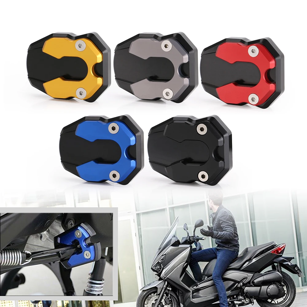 NMAX 155 Kickstand Shoe Motorcycle CNC Foot Stand Enlarger Extension Kickstand Plate Pad For