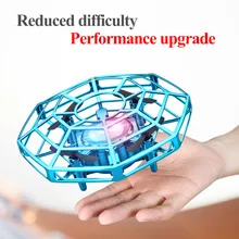 Mini drone UFO radiocommandé à senseur infrarouge pour enfants, appareil volant à contrôle manuel, jouet hélicoptère quadrirotor