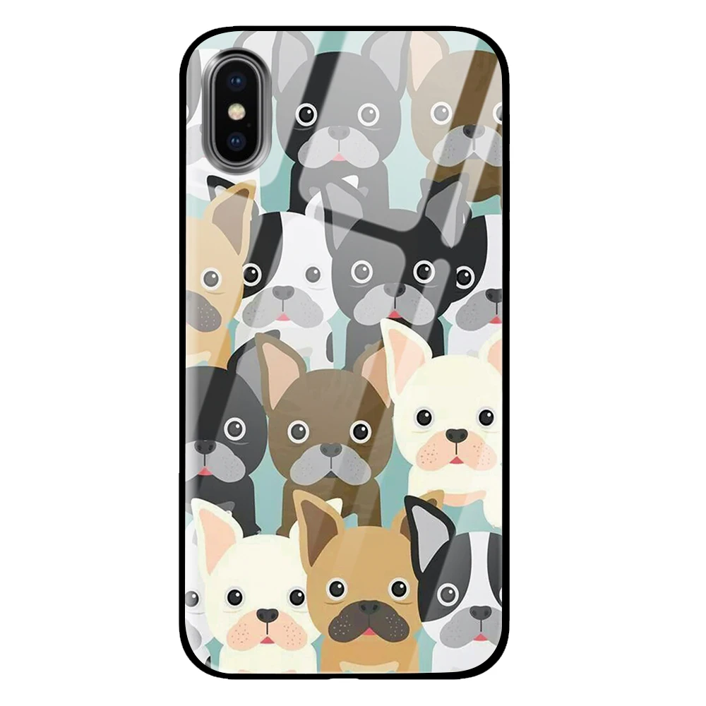 1 Переносная кошка собака для iPhone 5 5S SE 6 6s 7 8 Plus X XS Max XR закаленное стекло телефонные чехлы - Цвет: 1