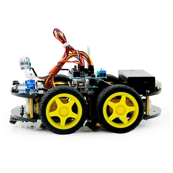 

DIY Obstacle Avoidance Smart Programmable Toys Robot Car Educational Learning Kit For Arduino UNO / BLE UNO Kids Gift New