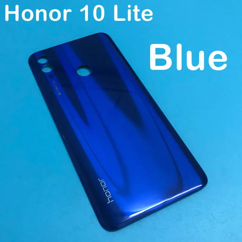 Для huawei Honor 10 Задняя стеклянная крышка батареи задняя дверь корпус чехол для Honor 10 Lite Note 10 крышка батареи Задняя стеклянная панель - Цвет: Honor 10Lite Blue