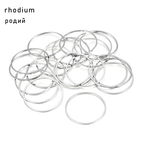 Diameter 8-40mm Round Brass Closed Rings Connect Earrings Pendants Circle Earring Pendant Jewelry Accessories Findings