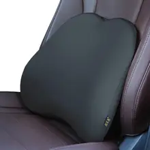 1 опора для сидения в автомобиле, поясничная Подушка для спины, подушка для офисного стула, дышащая подушка для путешествий, массажеры с эффектом памяти, мягкий хлопок