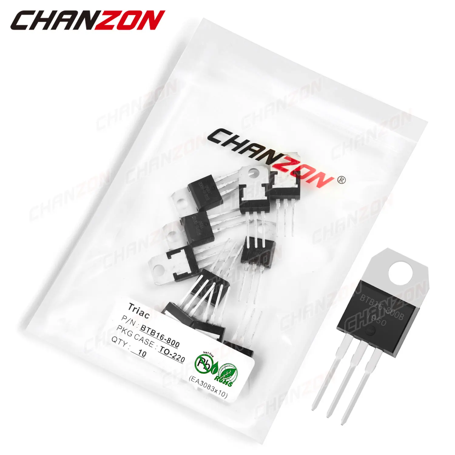 10Pcs BTB16-800 TO-220 BTB16 Triac SCR Transistor Bipolar Junction BJT Triode Tube Fets Thyristor 16A 800V Integrated Circuits |