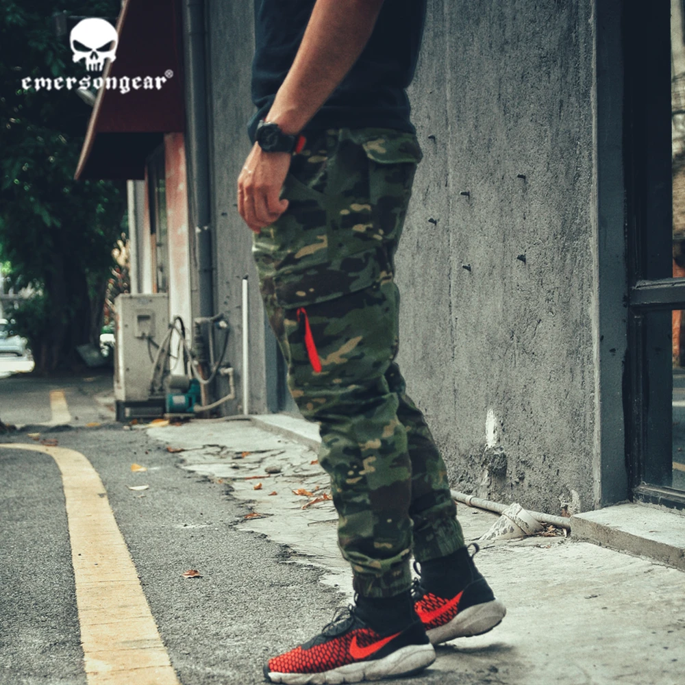 Emersongear Мужские Женские тактические Спортивные штаны для бега с резинкой на