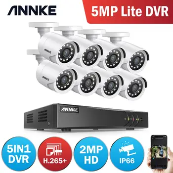 

ANNKE 2MP HD Video Security System 8CH H.265+ 5MP Lite DVR With 8X 1080P Smart IR Bullet Waterproof Camera Surveillance CCTV Kit