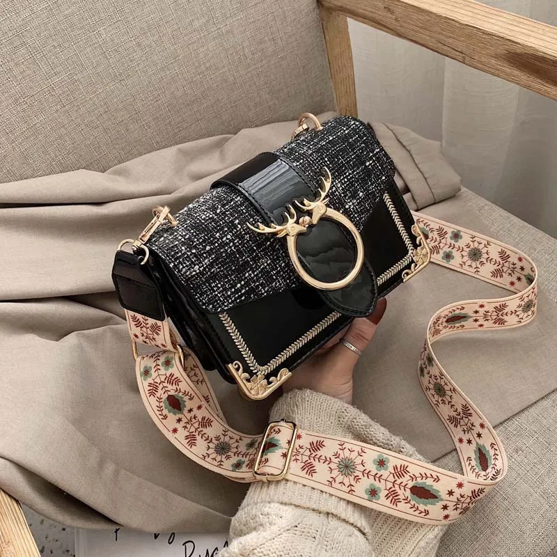 

INS Super Fire Bag Women's 2020 Popular New Style Fashion Korean-style Versatile Shoulder Bag Broadband Fashion Small Square Bag
