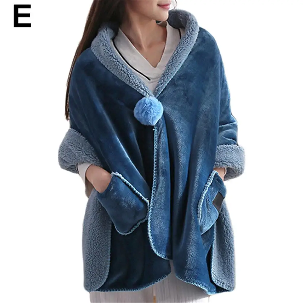Плюшевое одеяло из микрофибры кораллового флиса супер мягкое теплое пальто для теплого хранения - Цвет: E