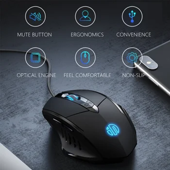 

LED Optical Mouse Computer Mice Gaming Mouse Wired USB Computer Mouse Gamer Mice Silent Mause Optical Mouse for PC Laptop