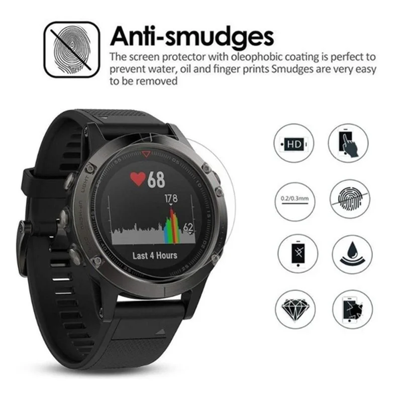 Защитное закаленное стекло для Garmin Fenix 5 5S Plus 6S 6X6 Pro, Ультрапрозрачная пленка, защитная пленка премиум-класса для часов