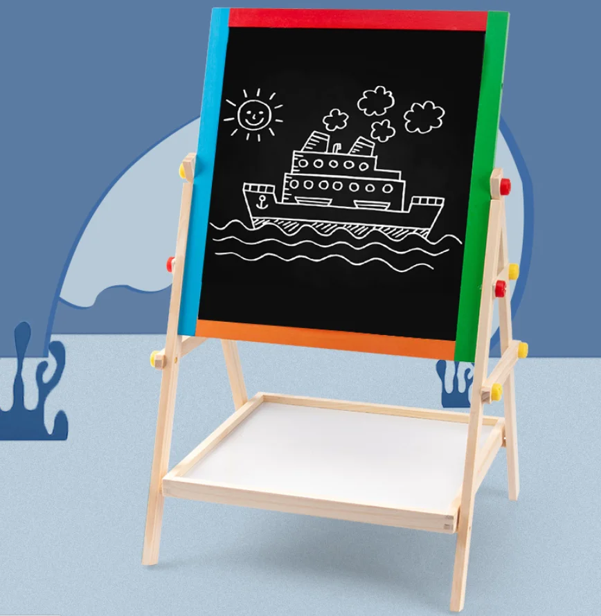 Kids Art Easel Magnetic Whiteboard With Painting Supplies Height Adjust  Double Sided Artist Easel Educational Learning Toy - Whiteboard - AliExpress