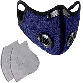 

1pcs Bike Face Cover With 2pcs Filter Unisex Outdoors Sports Mouth Cover Mask Cloth Face Mask Washable Mouth Mask Breathable Mou