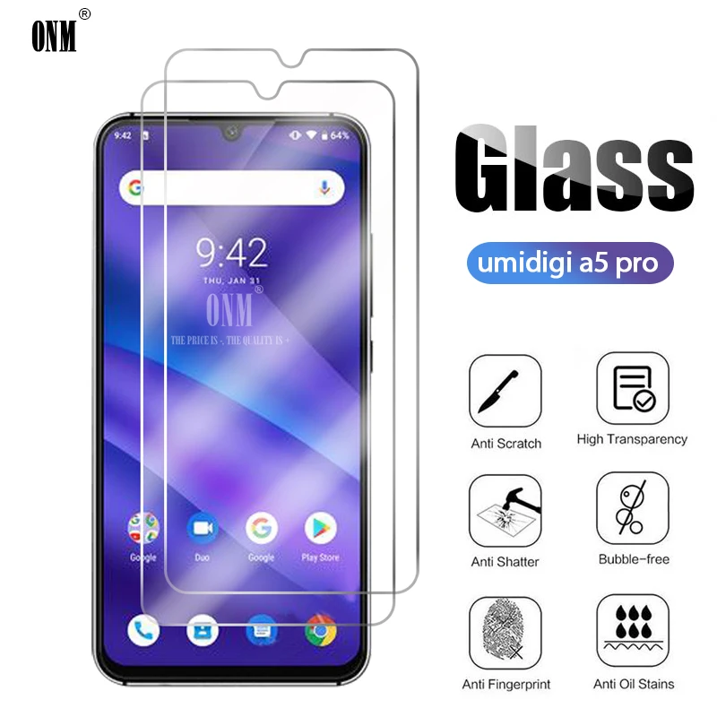 2 шт закаленное стекло для umidigi a5 pro Защитная пленка экрана | Мобильные телефоны и