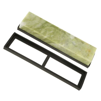

Natural Emerald Sharpening Stone 10000 Grit Fine Whetstone Grindstone W/ Base Scissors Chopper Grindstone Silica Gel Whetstone