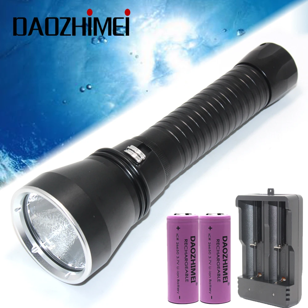 

Самый мощный XHP70.2 светодиодный фонарик для подводного плавания, желтый/белый водонепроницаемый фонарик, фонарик для подводного плавания 200 м
