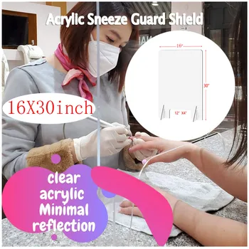 

top selling product in 2020 Clear Perfection Reception Side Sale Counter Sprayed UV Cut Transparent 16“X30“ accept dropshipping