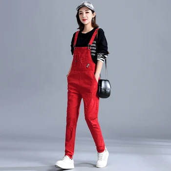 

2020 Women Girl Washed Denim bodysuit Ladies Casual Jeans Hole Rompers Womens Jumpsuit Overalls Denim Jumpsuits