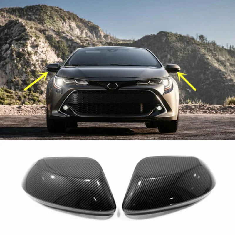 Подходит для Toyota Corolla хэтчбек из углеродного волокна боковое зеркало заднего вида крышка* 2
