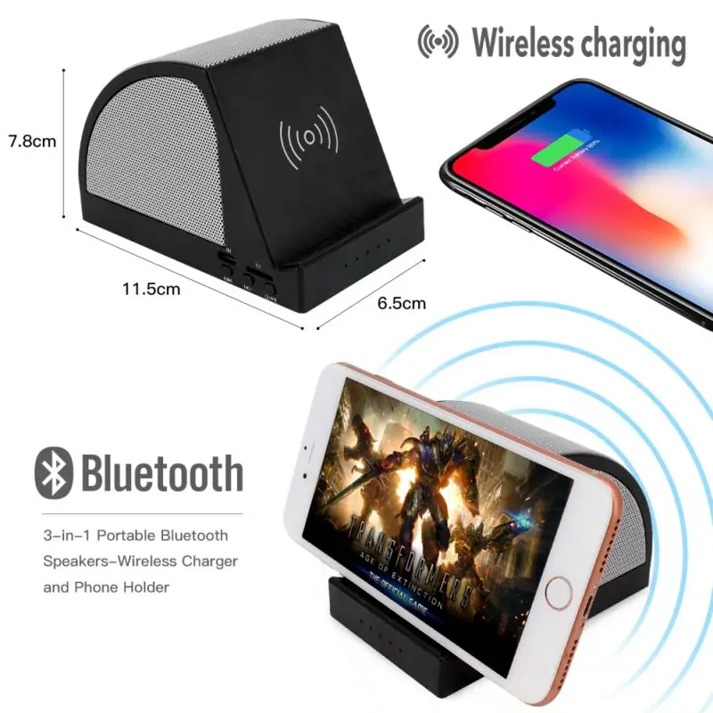 Держатель для зарядки телефона кронштейн динамик для Bluetooth настольная подставка Беспроводное зарядное устройство Многофункциональный блок питания