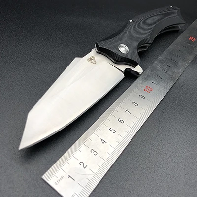 Черный BMT змеиная голова G10 складной нож имитирует Медфорд нож использовать 9cr сталь+ твердость 59HRC шарикоподшипник ножи открытый инструмент - Цвет: Черный