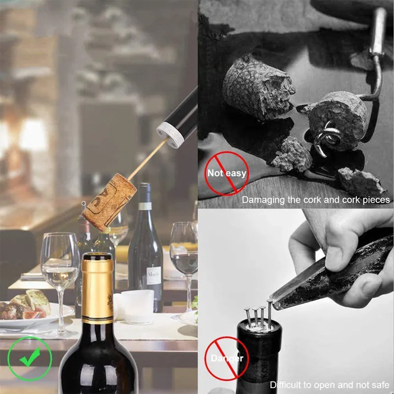 Ouvre-bouteille Portable, pompe à pression d'air, tire-bouchon, outils, accessoires  pour Bar, maison, Restaurant, fête, amateurs de vin - AliExpress