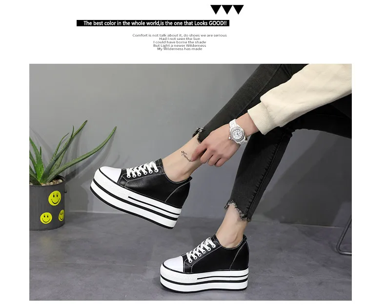 Pantshoes/обувь на платформе; Новинка года; стильные женские туфли на танкетке, визуально увеличивающие рост