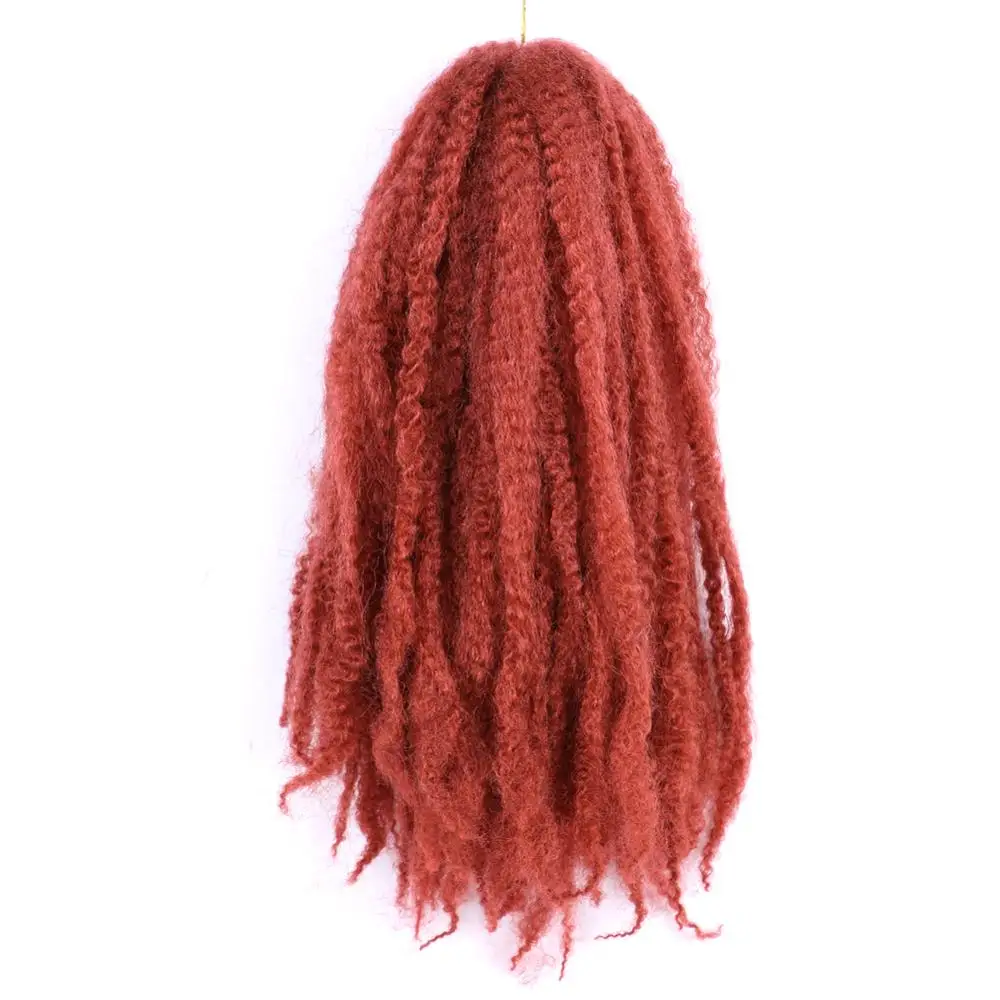 Pervado волосы 1" афро кудрявые Marley косички волосы фиолетовый коричневый серый синтетические вязанные косички для наращивания волос коллекция Janet - Цвет: #350