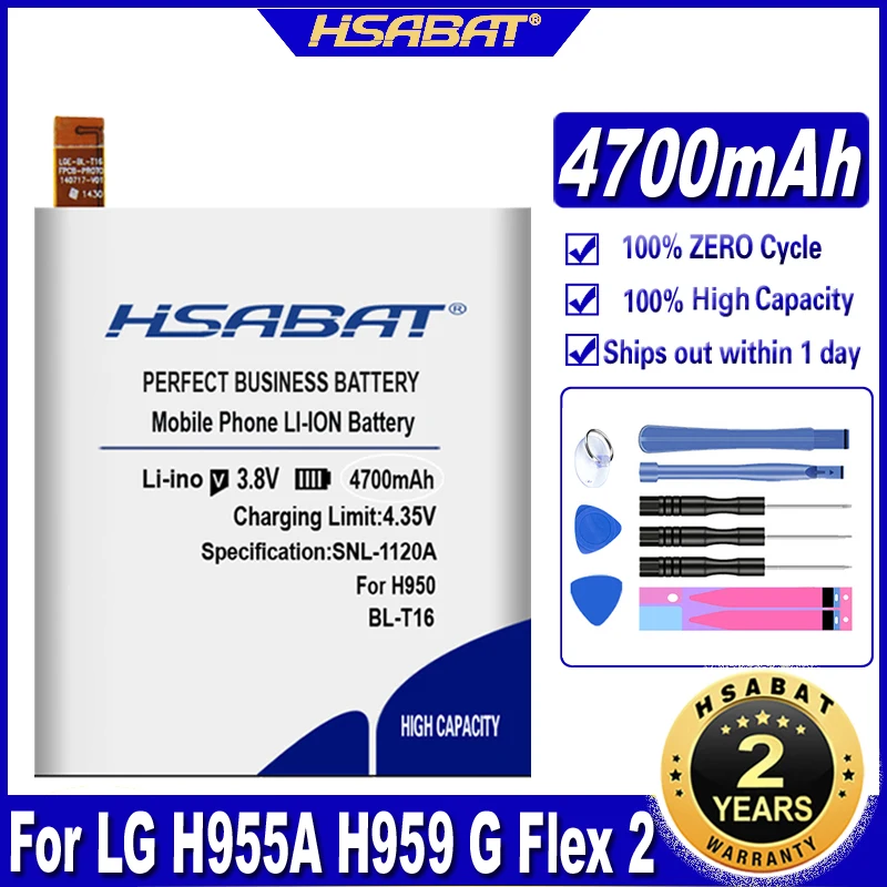 HSABAT 4700mAh BL-T16 Battery for LG H955A H959 G Flex 2 Vu 4 Vu4 H950 LS996 H955 US995 | Мобильные телефоны и аксессуары
