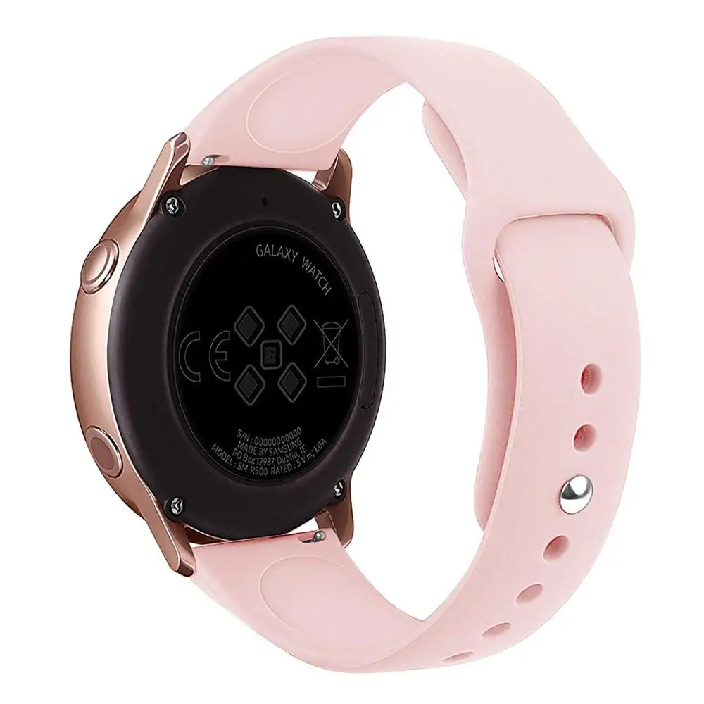 Для samsung Galaxy watch Active 2 ремешок 46 мм 42 gear S3 huawei watch 2 мягкий силиконовый браслет 20 мм 22 мм ремешок Galaxy watch band