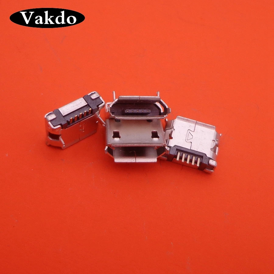 Длинный игольчатый 5-контактный разъем Micro USB разъем для зарядки v8 5,9 мм с фиксированной ногой, длинная ножка для samsung/lenovo/huawei/zte