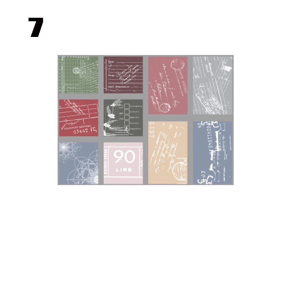 30 шт./упак. винтажные чернила живопись Ретро сообщения бумага Kawaii Note Pad набор для скрапбукинга натуральный печати канцелярские принадлежности - Цвет: 7