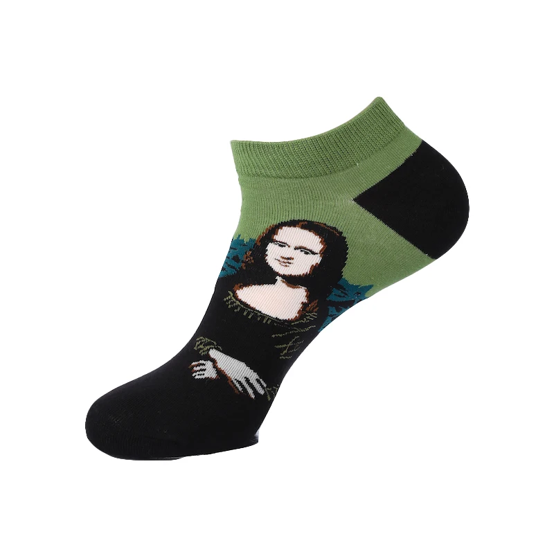 Хлопковые женские и мужские носки-следки, забавные летние уличные носки в стиле Харадзюку, носки-тапочки унисекс, новинка, носки с рисунками из мультфильмов, счастливые носки - Цвет: S48