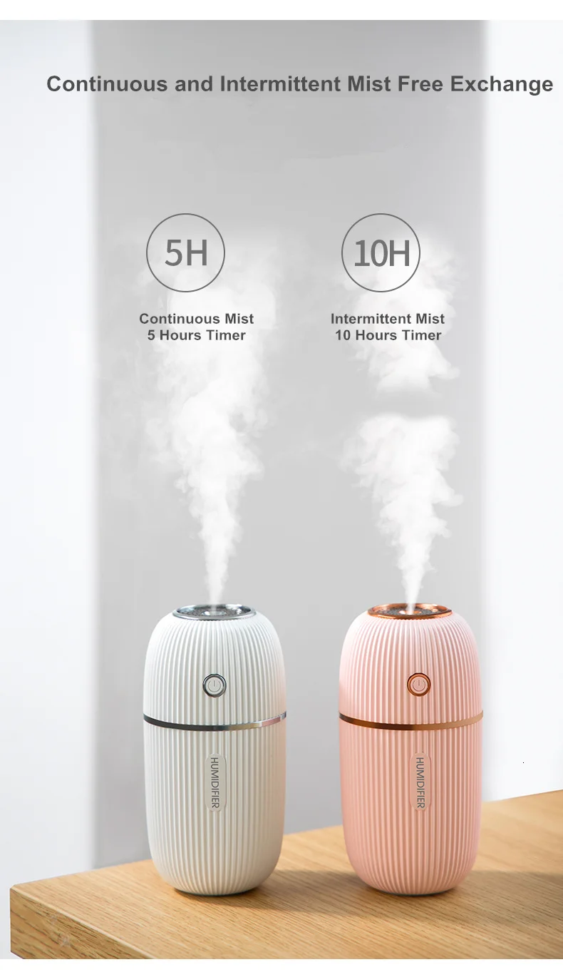 M Humidifier 300ML Ultrasonic USB Aroma Essential Oil Diffuser Romantic Color Night Lamp Mist Maker Humidificador Portable