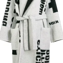 TVVOVVIN осень и зима новые продукты Модное Длинное свободное теплое шерстяное пальто с отворотом и буквенным принтом для женщин PA290