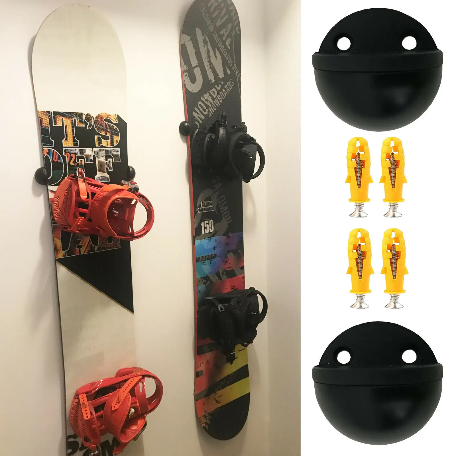 Snowboard Skateboard Wall Mount Hanger Storage Display Holder Wall Mount Rack 