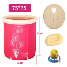 Большая взрослым раскладная Ванна HomeBath баррель утепленное детское складное ведро надувные для маленькой квартиры или 75x75 см с крышкой, W